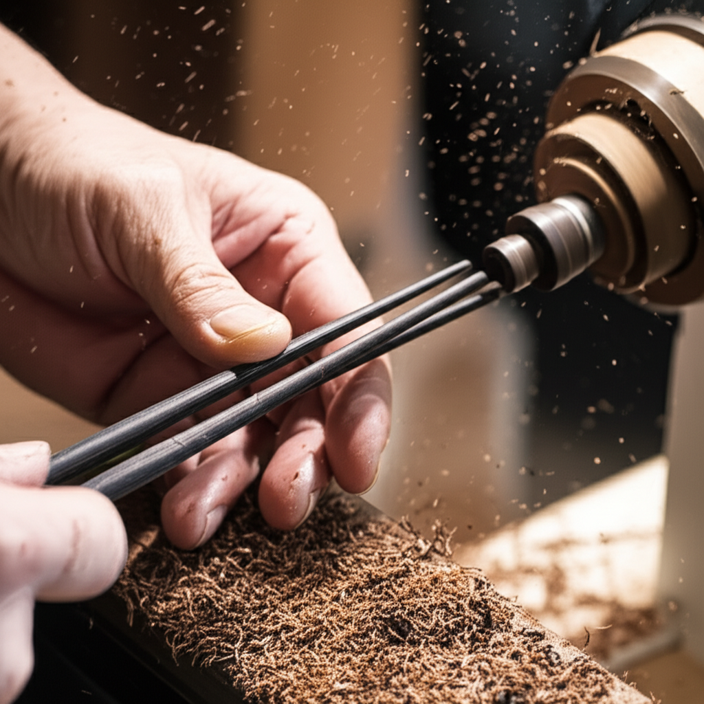 Nghệ nh&acirc;n chế t&aacute;c đũa mun sừng thủ c&ocirc;ng