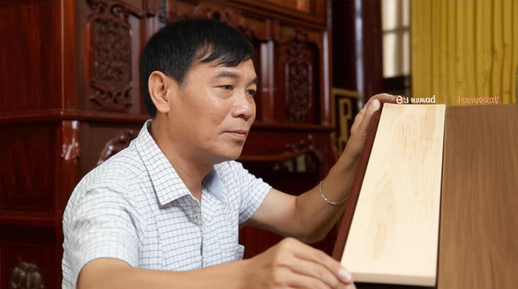 Chọn gỗ l&agrave;m b&agrave;n thờ theo phong thủy, hợp mệnh