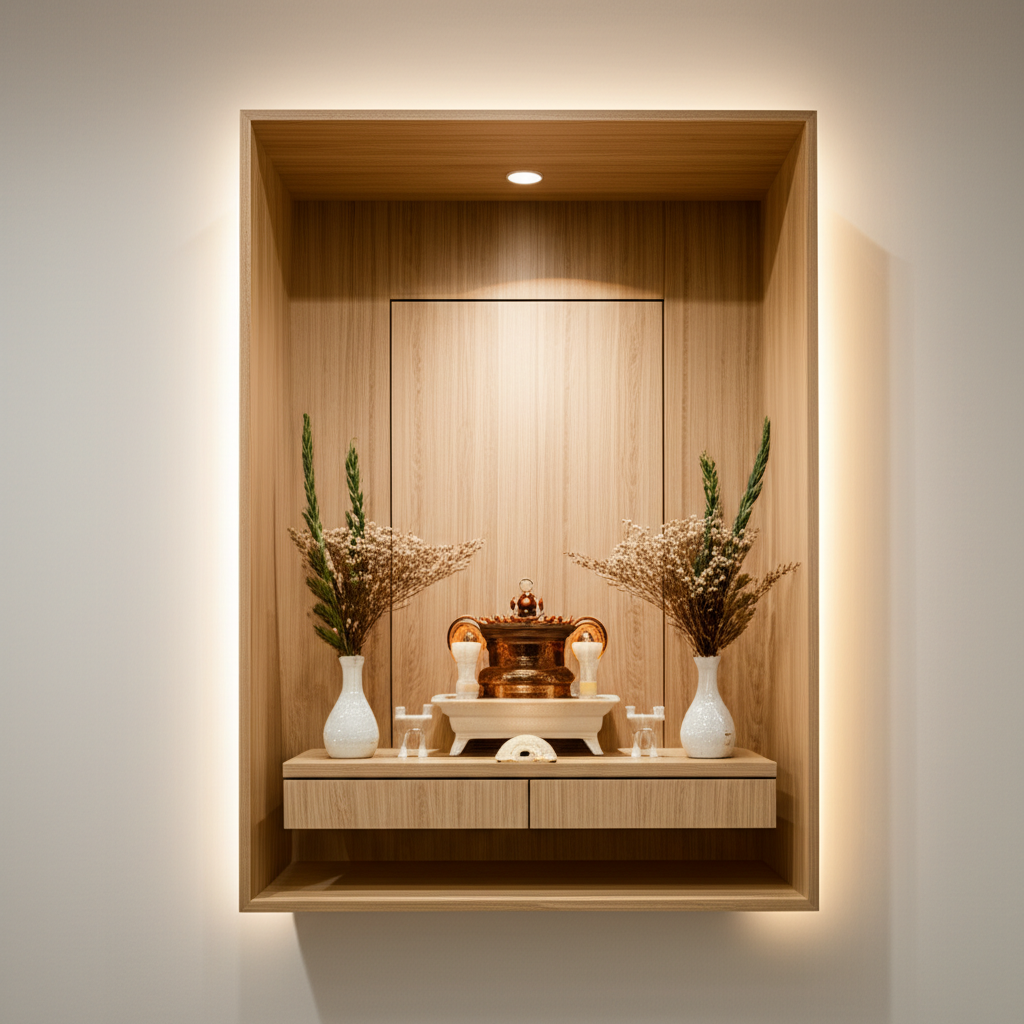 B&agrave;n thờ treo tường hiện đại, trang nghi&ecirc;m