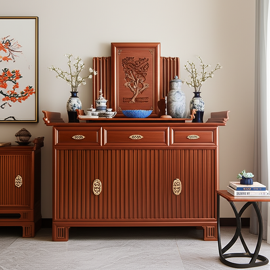 B&agrave;n thờ hiện đại trạm khắc tinh tế