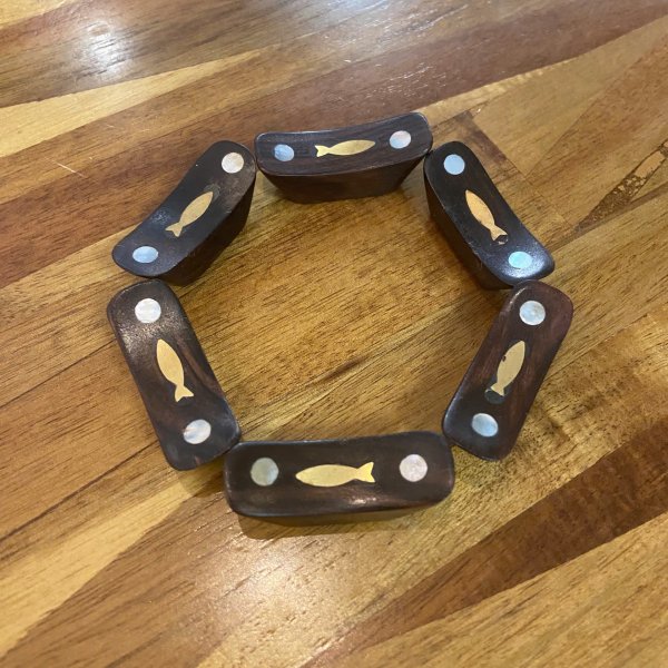 Bộ 10 gác đũa gỗ trắc khảm cá - góc nhìn 5