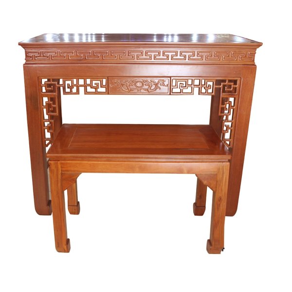 Bộ bàn thờ triện gỗ gõ đỏ kích thước 155 cm