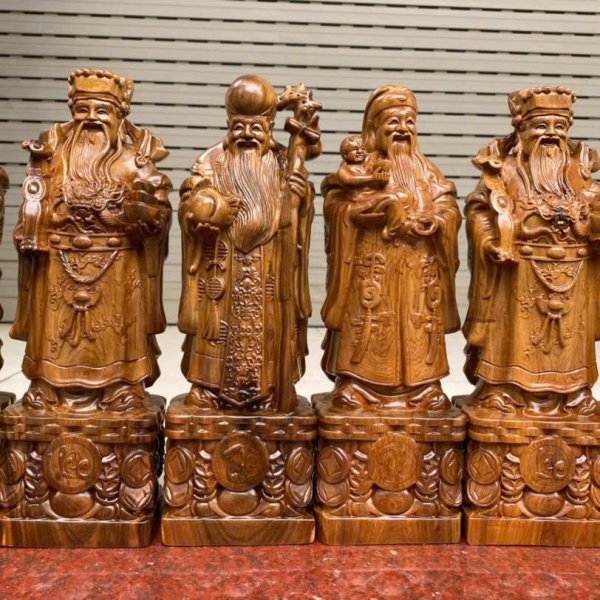 Bộ tam đa gỗ bách xanh cao 30 cm - góc nhìn 2