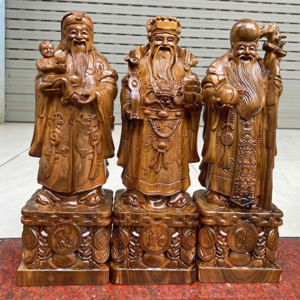 Bộ tam đa gỗ bách xanh cao 30 cm