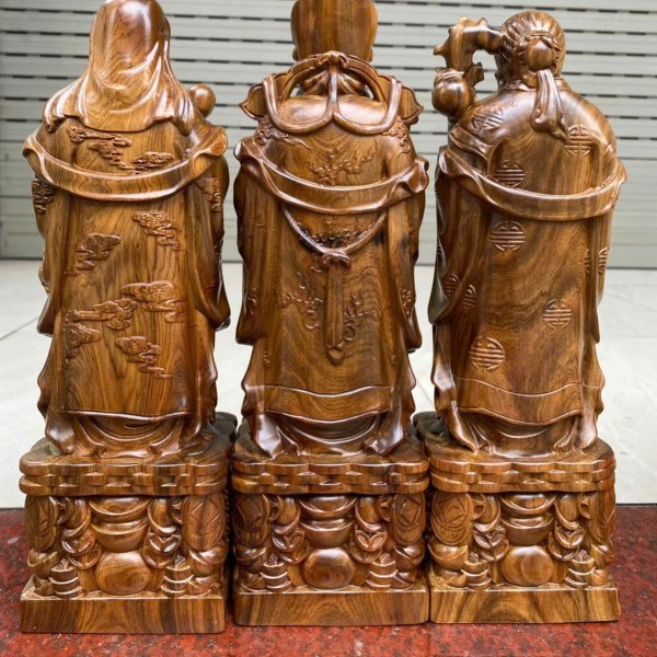 Bộ tam đa gỗ bách xanh cao 30 cm - góc nhìn 4