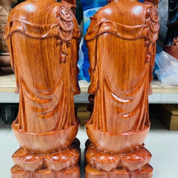 Di lặc chúc phúc Vạn sự như ý gỗ hương cao 50 cm - góc nhìn 4