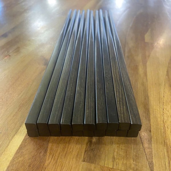 Đũa ăn gỗ mun sừng đầu vuông - góc nhìn 6