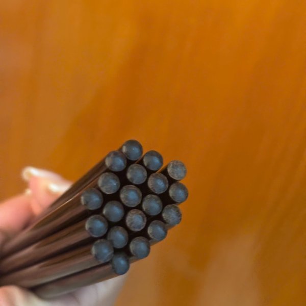 Đũa mun sừng cẩn ốc đai bạc đầu búp lan - góc nhìn 4