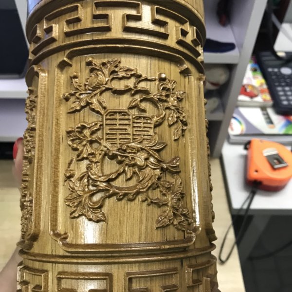 Hộp chè tứ quý gỗ bách xanh - góc nhìn 9