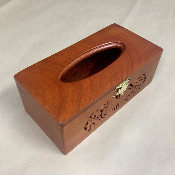 Hộp giấy ăn gỗ hương mặt trơn - góc nhìn 6