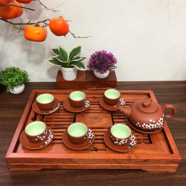 Khay trà gỗ hương thanh nan mảnh đẹp tinh tế - góc nhìn 2