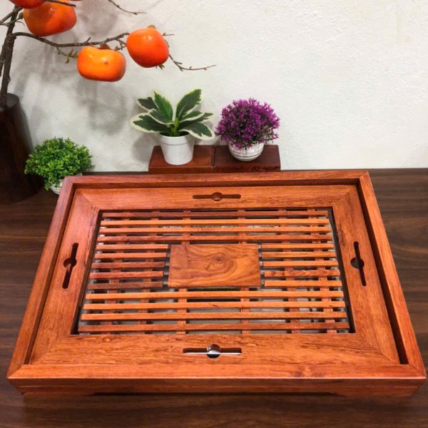 Khay trà gỗ hương thanh nan mảnh đẹp tinh tế - góc nhìn 5
