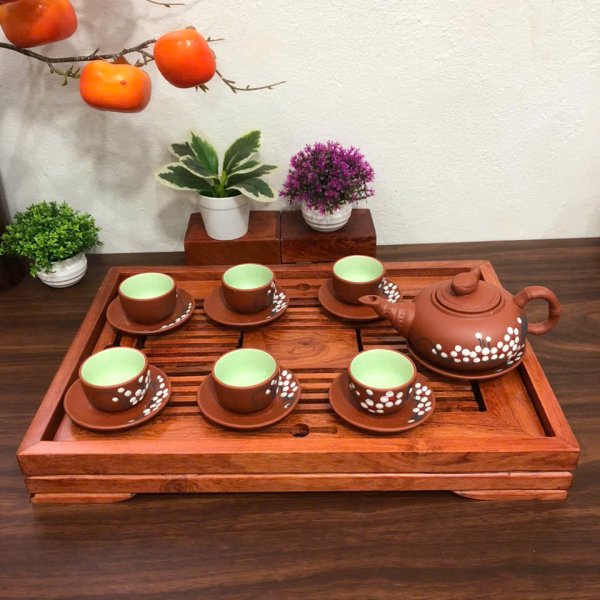 Khay trà gỗ hương thanh nan mảnh đẹp tinh tế - góc nhìn 7