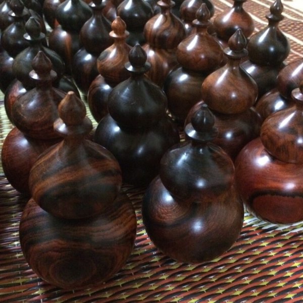 Lọ tăm hồ lô gỗ trắc - góc nhìn 4