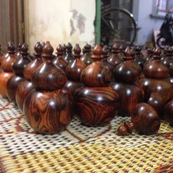 Lọ tăm hồ lô gỗ trắc - góc nhìn 5