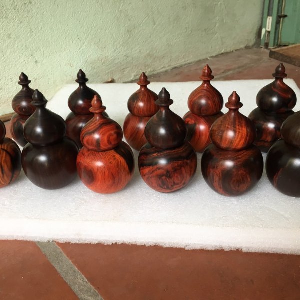 Lọ tăm hồ lô gỗ trắc - góc nhìn 6