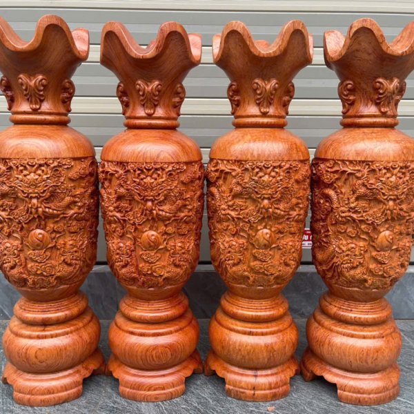 Lục bình cửu long gỗ hương cao 50 cm - góc nhìn 2