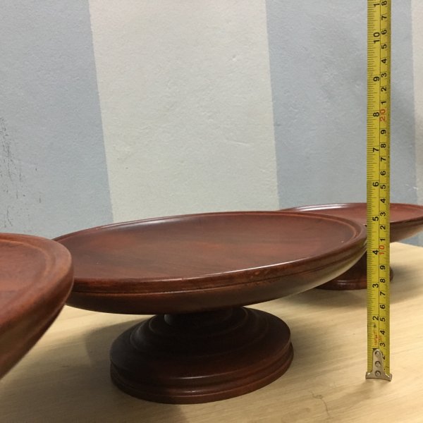 Mâm bồng gỗ đường kính 30cm gỗ gụ - góc nhìn 3