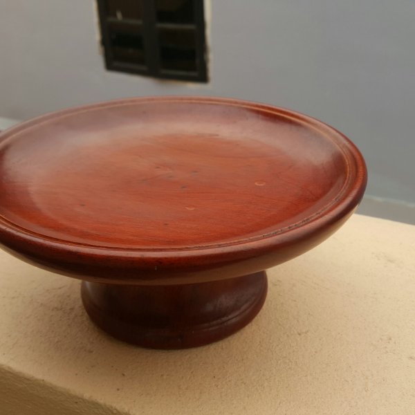 Mâm bồng gỗ đường kính 30cm gỗ gụ - góc nhìn 5