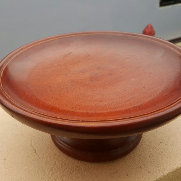 Mâm bồng gỗ gụ đường kính 22 cm - góc nhìn 2