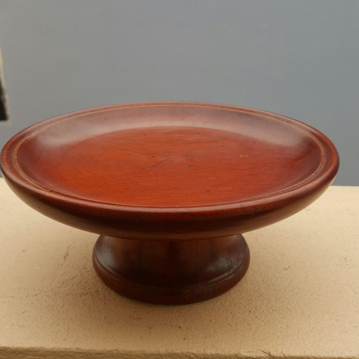 Mâm bồng gỗ gụ đường kính 22 cm - Đồ cúng