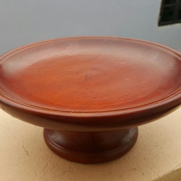 Mâm bồng gỗ gụ đường kính 22 cm - góc nhìn 3