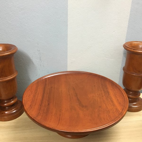 Mâm bồng gỗ gụ đường kính 40 cm - góc nhìn 2