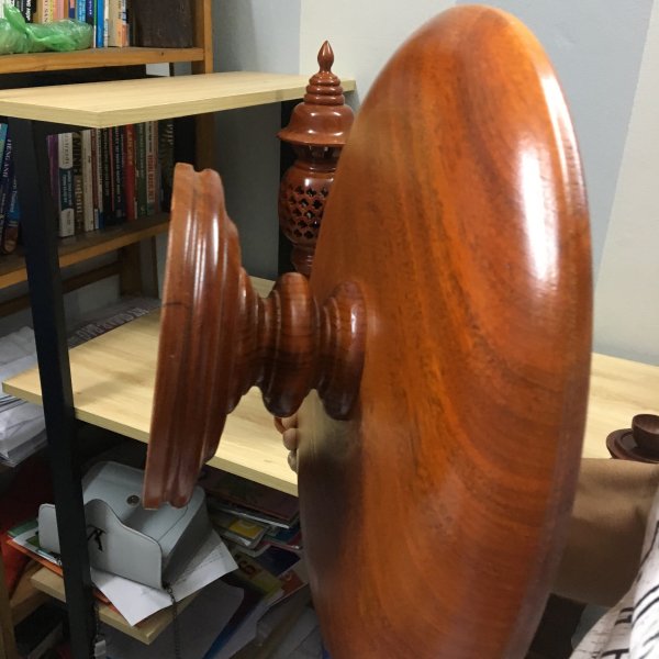 Mâm bồng gỗ gụ đường kính 40 cm - góc nhìn 7
