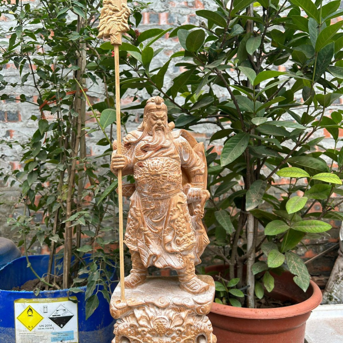 Quan công gỗ ngọc am cao 50cm - Tượng Quan Công