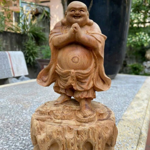 Tượng Di lặc chúc phúc gỗ ngọc am cao 20 cm